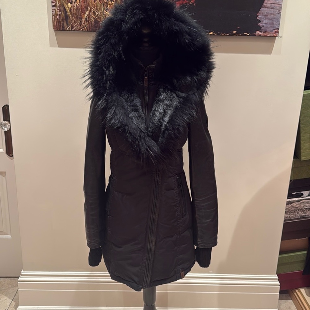 Rudsuk woman winter coat with real fur